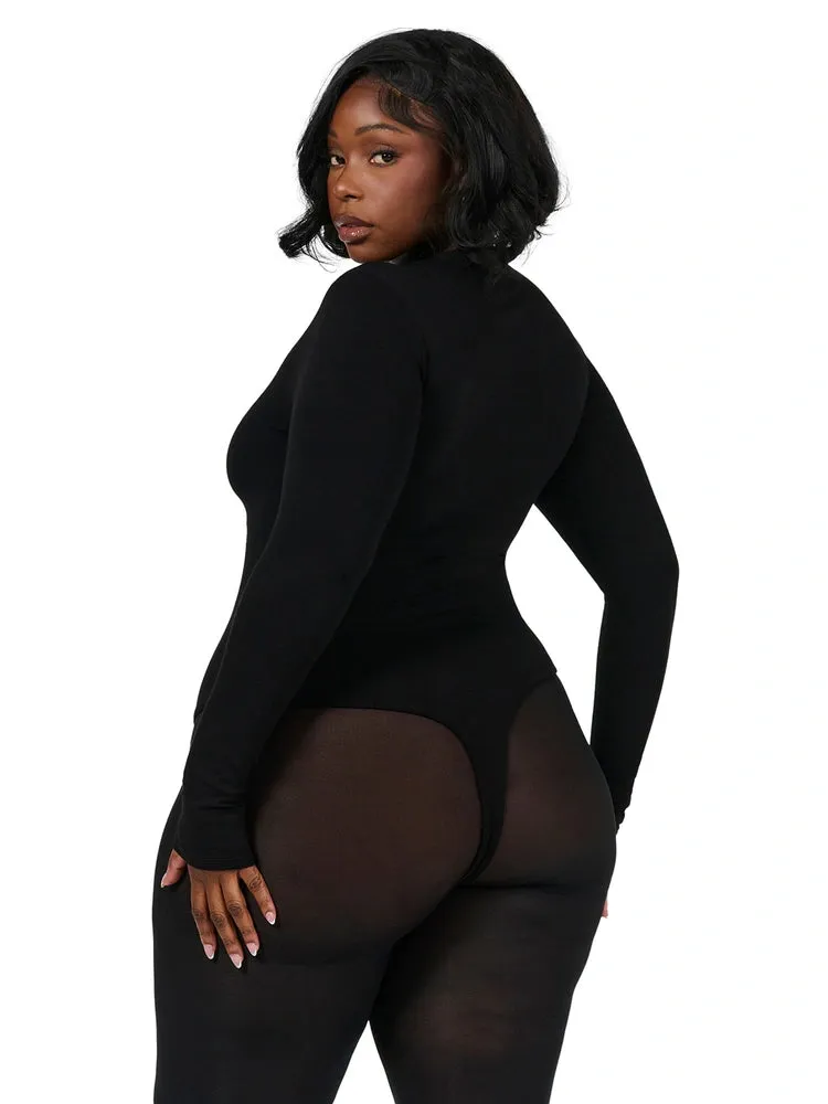 NW Sculpt Mock Neck Bodysuit Curve