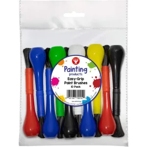 Paint Brushes (Easy Grip 10 Pack)