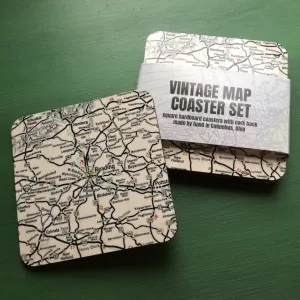 Reading Map Coaster Set - Reading, PA