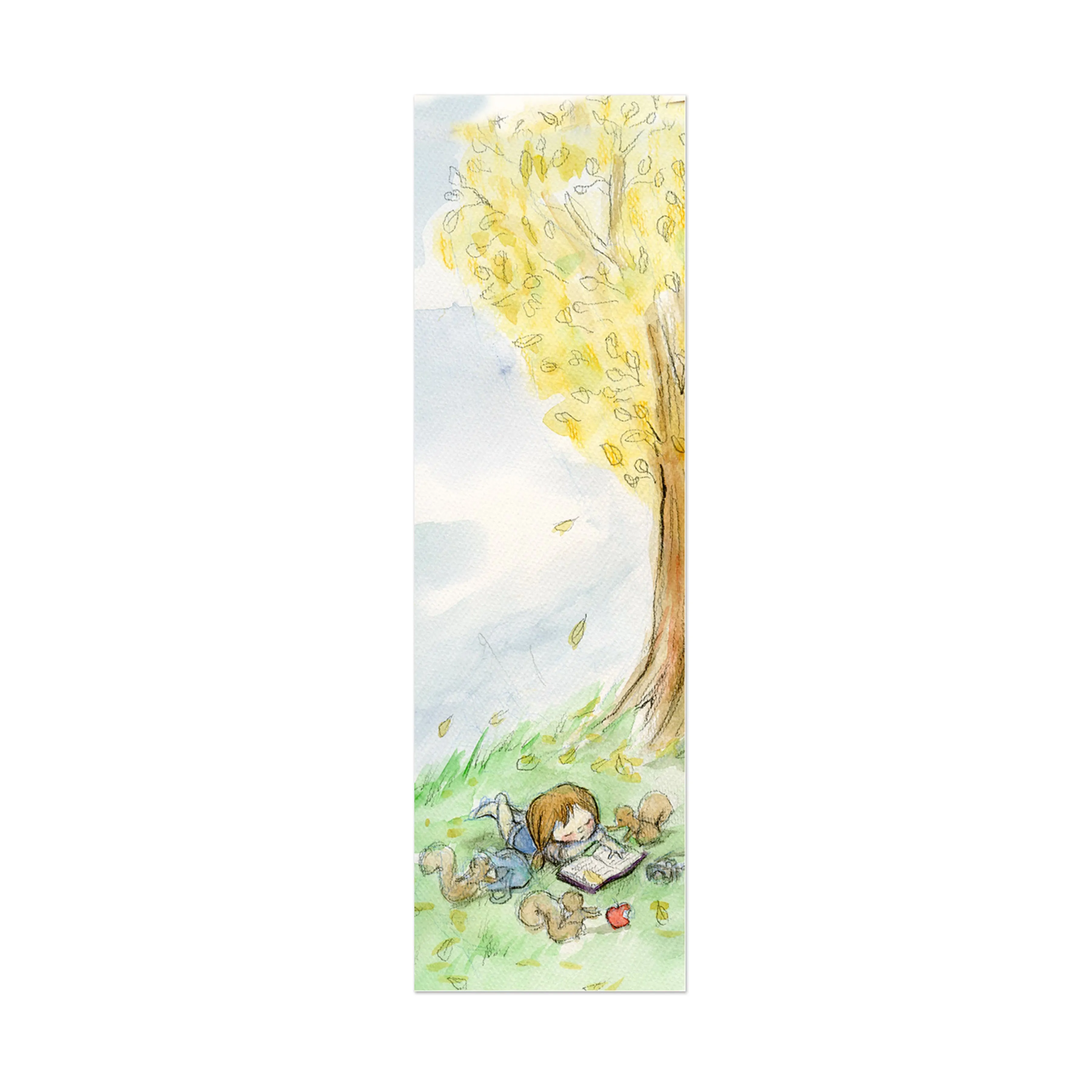 Sleepy Reading Canvas Bookmark