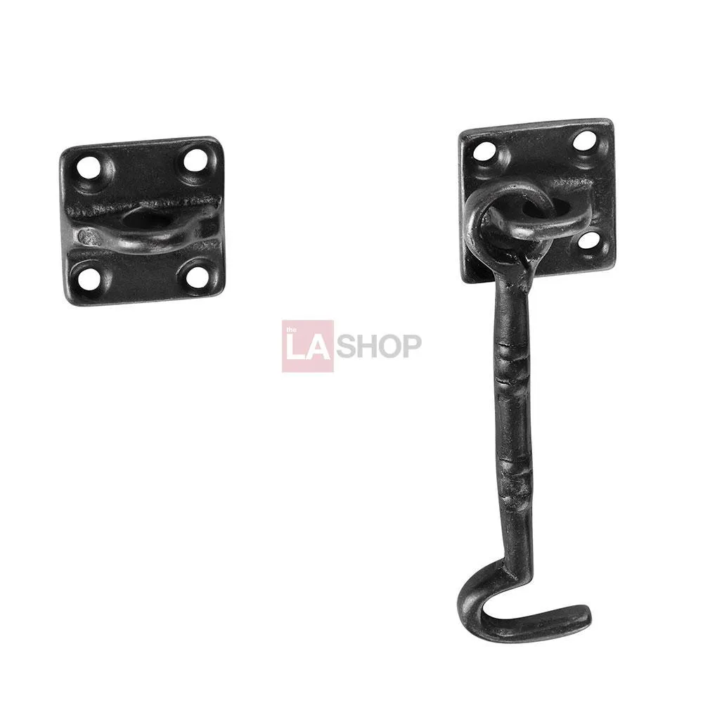 TheLAShop 2pcs 4 1/2" Black Cast Copper Gate Rim Latches Hardware