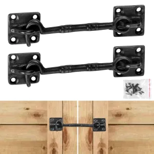 TheLAShop 2pcs 4 1/2" Black Cast Copper Gate Rim Latches Hardware