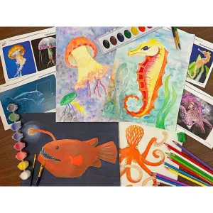 Under The Sea Crafts. Kids Watercolor Art Kitz