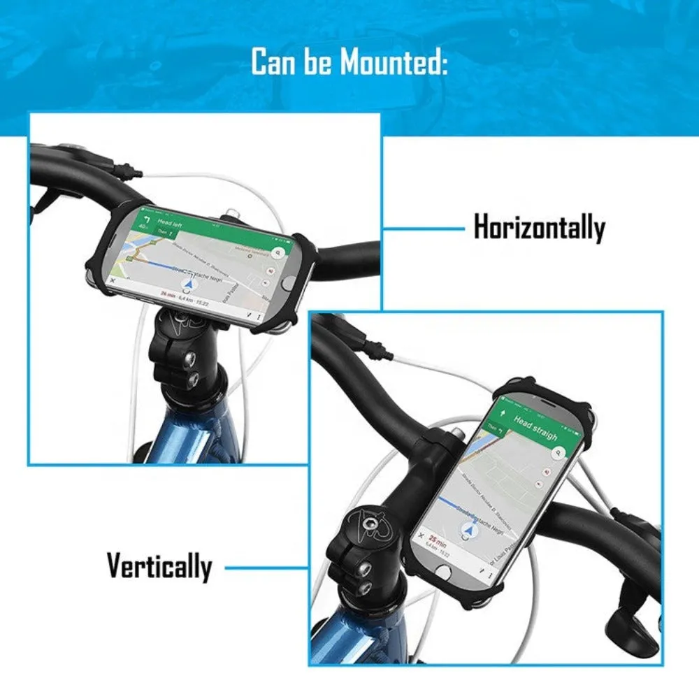 Universal Anti Shake Silicone Bicycle Phone Holder Handlebar Cell Holder Mount