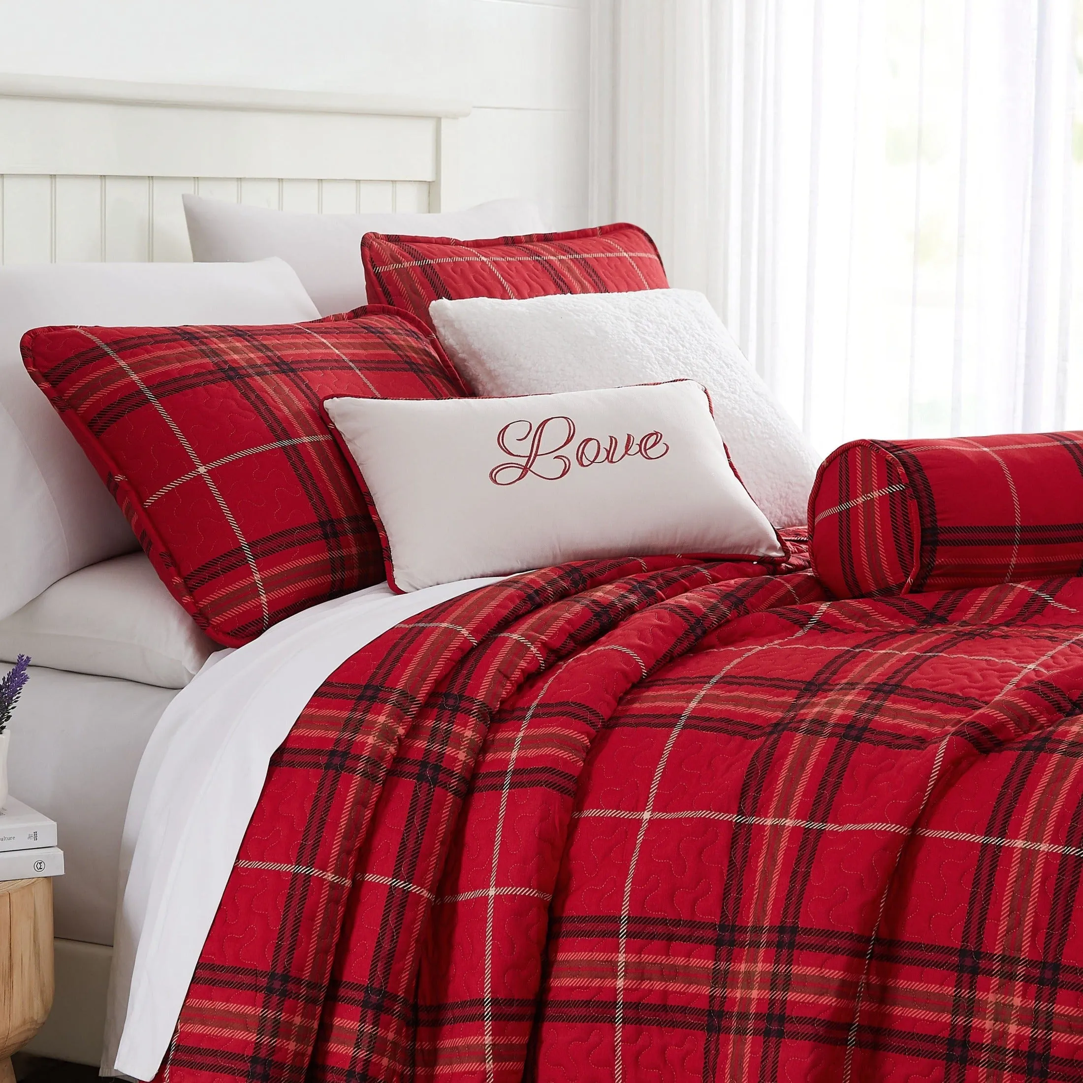 Vilano Plaid 6-Piece Quilt Bedding Set