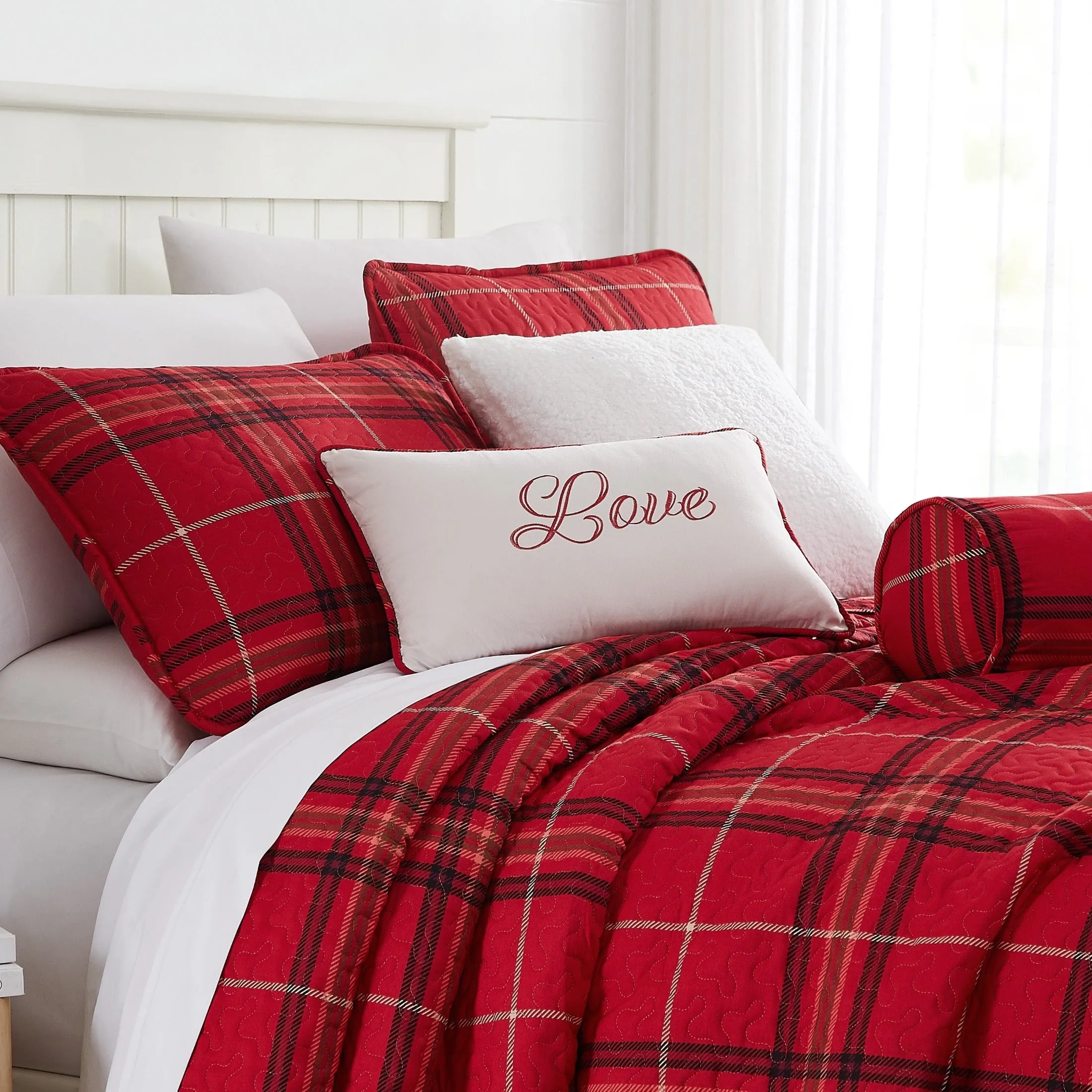 Vilano Plaid 6-Piece Quilt Bedding Set