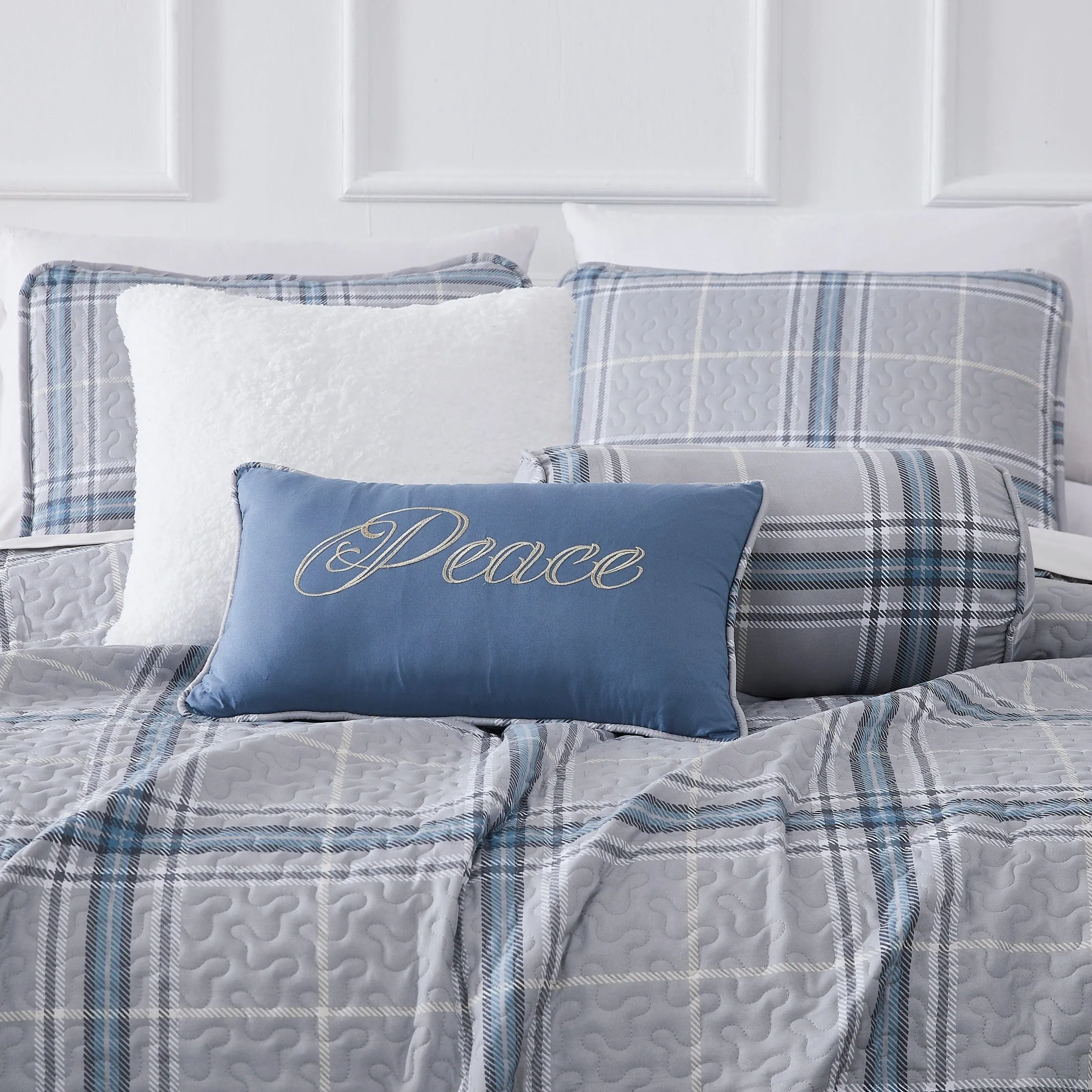 Vilano Plaid 6-Piece Quilt Bedding Set