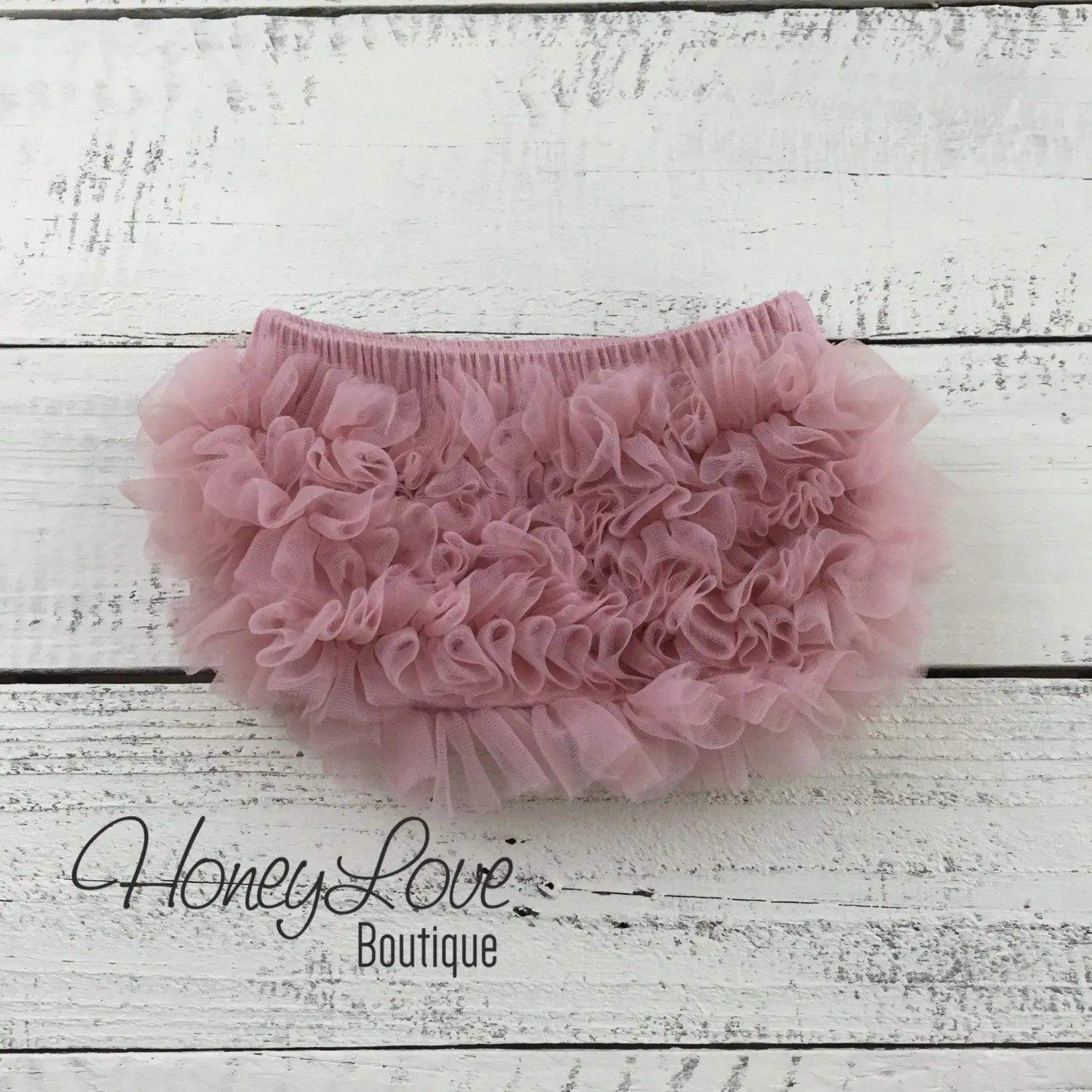 Vintage Pink ruffle bottom bloomers and vintage pink/peach flower headband