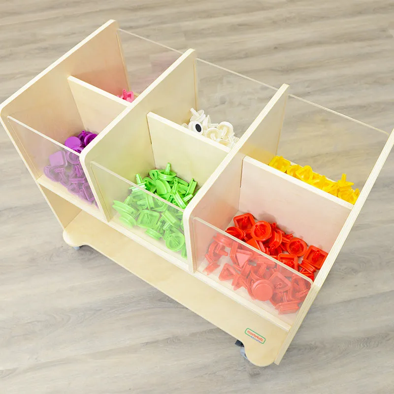 Visible-Compartment Storage Station (6 Compartments)