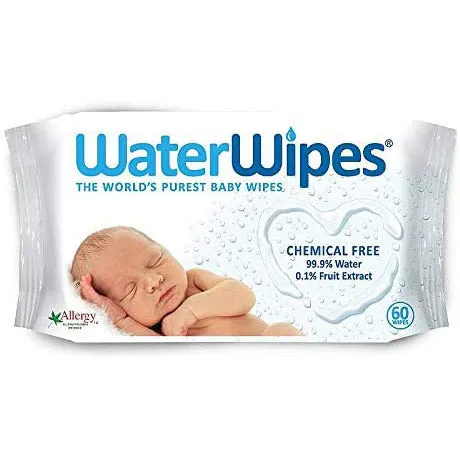 WaterWipes Original Biodegradable Baby Wipes, 99.9% Water Based Wet Wipes & Unscented for Sensitive Skin, 720 Count (12 packs)