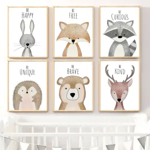 Woodland Creatures Quote Canvas